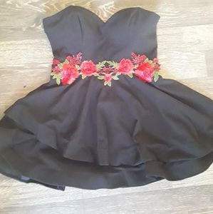 Black floral dress
